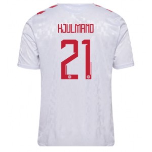 Fotbalové Dres Dánsko Morten Hjulmand #21 Venkovní Oblečení ME 2024 Krátký Rukáv